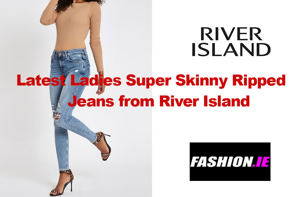 river island ripped skinny jeans