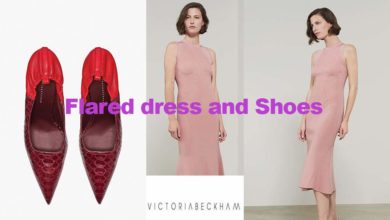 Flared dress and Dorothy shoe from Victoria Beckham